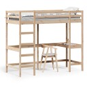 vidaXL Køyeseng med skrivebord 80x200 cm heltre furu 8721012429802