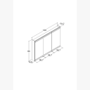 Dansani Level Speilskap med LED-lys 120x14,5x80 cm Brun Eik