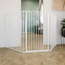 Dogspace Rocky Utdragbar Hundegrind Hvit 90-221X104.5 cm