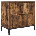  Nattbord med skuff Røkt eik 63,5 x 36 x 61 cm Konstruert tre