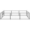 vidaXL Hundegård svart 6 m² stål