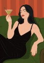 Elegant Martini Lady Plakat / 21x30