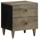  Nattbord lysegrå 40x33x46 cm heltre mango 8721158448835