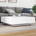  Salongbord hvit 100x100x31 cm konstruert tre 836595