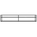 vidaXL TV-benk svart marmor 220x40x40,5 cm herdet glass