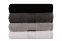 Hobby Håndkle 50x90 cm 4 pk   Hvit/Grå/Mørkegrå/Svart