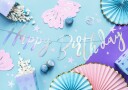 Partyxplosion Girlander Happy Birthday Regnbueskimrende