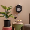 KARLSSON Wall Clock Grato Cuckoo Black W. Warm Grey   Black   H 33.2CM