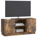  TV skap Røkt Eik 102 x 34,5 x 47 cm Konstruert tre