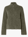 Selected Femme Sia Ras Long Sleeve Knit Zipper Cardigan Grønn L