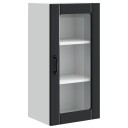 vidaXL Vegghylle PORTO Svart 40 x 31 x 80 cm Konstruert tre