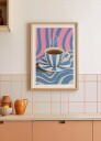 Posterbox Striped Coffee Cup Plakat Plakat / 21x30cm