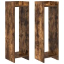 vidaXL Planteholder 2 stk. Røkt Eik 30 x 30 x 100 cm Konstruert tre