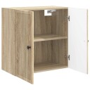 vidaXL Vegghengt skap Sonoma eik 59 x 31 x 60 cm Konstruert tre