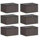 vidaXL Lagerboks med gjennomsiktig toppvindu 6 pcs Grå 43 x 34 x 23 cm