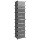 vidaXL Skostativ svart 44x32x174 cm PP