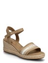 Tommy Hilfiger Mid Wedge Espad Webbing   Beige   37