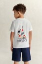 Gant Kids Gant Coastal Graphic Ss T Shirt   White   110