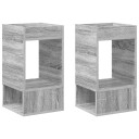 vidaXL Avlastningsbord 2 pcs Grå Sonoma 30 x 30 x 56 cm Konstruert tre