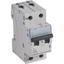 Legrand 5 stk TX³ MCB automatsikring C40 1P+N 2M 6/6kA
