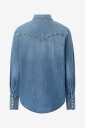 Wrangler   Skjorte Drama Collar Shirt Classic Fade   Blå