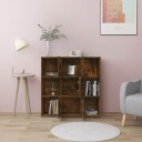  Bokhylle røkt eik 90x30x90 cm konstruert tre 8720286977033