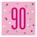 Papirservietter Tall Rosa   Tallet 90