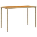  Hagebord med topp i akasietre beige 115x54x74 cm polyrotting 365078