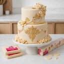 Marsipanlokk Med Fondant Kremhvit Fra Funcakes 430g