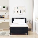  Kontinentalseng med madrass med madrass Svart 90 x 190 cm