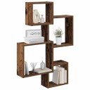 vidaXL Veggcube hyller Veggmontert Gammelt tre 64 x 13,5 x 91,5 cm