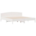 vidaXL Sengeramme med hodegavl hvit 180x200 cm heltre furu 8721012430358