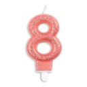 Kakelys Tall Glitter Roségull   Tallet 8