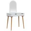 vidaXL Sminkebordsett FAUSKE 2 stk. Hvit 76 x 50 x 143 cm