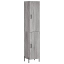 vidaXL Highboard grå sonoma 34,5x34x180 cm konstruert tre 8720845482213