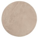 Teppe HUARTE kort luv mykt og vaskbart sand Ø 80 cm