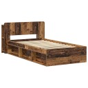  Sengeramme med oppbevaring Gammelt tre 80 x 200 cm