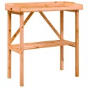  Plantebord med hylle brun 78x38x82,5 cm heltre gran
