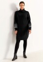 Cellbes Of Sweden Strikket kjole med jacquard- mønstrede ermer