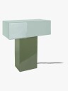 Leitmotiv Table Lamp Grato Recto Green H35CM