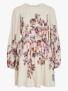 Vila Sofila Pla O Neck Long Sleeve Short Dress Hvit 42