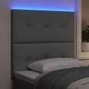  LED Hodegavl Lys Grå 80 cm Stoff