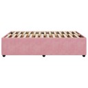  Sengeramme rosa 120x200 cm fløyel 3285005