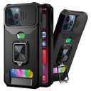 Multifunksjonell 4-i-1 iPhone 11 Pro Hybrid-deksel Svart