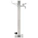 vidaXL Vannsøyle for hage rustfritt stål firkantet 65 cm