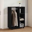 vidaXL Garderobe svart 80x40x110 cm sponplate
