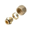 Wavin Messing Koblingssett 20 mm x 3/4" Alupex for Byggematerialer