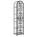 vidaXL Vinstativ for 73 flasker svart 45x36x200 cm smijern
