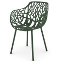 Fast Forest Stol med armlener Dark Green