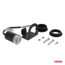 Rund Varselampe Oransje Led R65 12V/24V 12W (Amio-04864)